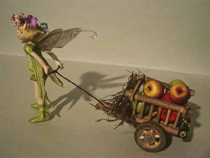 Fairy Tale Eskil and the cart eith Apples